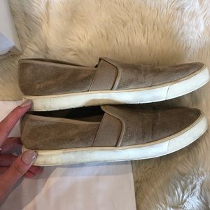 VINCE. Womens Beige Strappy Hazen Square Toe Slip On Leather Slingback Sandal M